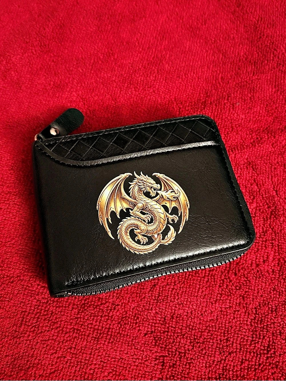 Black Dragon Zip-Around Wallet Bran new